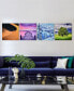 "Solitude Sceneary" Frameless Free Floating Reverse Printed Tempered Glass Nature Scapes Wall Art, 20" x 20" x 0.2" Each