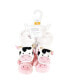 Фото #2 товара Baby Girls Cozy Fleece Booties, Cow Pig, 0-6 Months