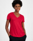 ფოტო #3 პროდუქტის Women's Essentials V-Neck T-Shirt, Pack of 3, Created for Macy's