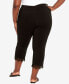 Фото #2 товара Plus Size Super Stretch Lace Capri Pants