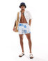 Hollister patchwork paisley printed swim shorts in blue