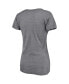 ფოტო #4 პროდუქტის Women's Heathered Gray Colorado Avalanche 2022 Western Conference Champions Line Shift V-Neck T-shirt