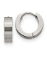 ფოტო #1 პროდუქტის Stainless Steel Brushed and Polished Hinged Hoop Earrings