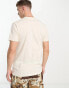 Vans woven patch pocket t-shirt in off white