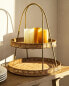 Фото #7 товара Two-tier rattan tray with handle