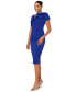 ფოტო #3 პროდუქტის Women's Bow Asymmetrical-Neck Sheath Dress