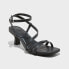 Women's Irena Strappy Heels - A New Day Black 11