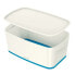 Фото #1 товара Ящик для хранения Leitz MyBox WOW С крышкой Синий Маленький Белый ABS 31,8 x 12,8 x 19,1 cm