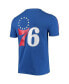 Фото #4 товара Men's Royal, Red Philadelphia 76ers Mesh Capsule Taping T-shirt