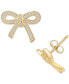 ფოტო #2 პროდუქტის Diamond Bow Earrings (1/4 ct. t.w.) in 14k Gold, Rose Gold, or White Gold, Created for Macy's