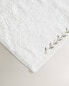 Фото #5 товара Полотенце из хлопка с цветочной вышивкой ZARAHOME Cotton Towel with Floral Embroidery