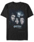Фото #1 товара Harry Potter Men's Prisoner of Azkaban Harry Ron Hermione Poster Short Sleeve T-Shirt