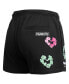 ფოტო #2 პროდუქტის Women's Snoopy Black Peanuts Sweet Heart Fleece Shorts