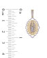 Фото #3 товара Macy's men's Diamond Our Lady of Guadalupe Scalloped Medallion Pendant (1/5 ct. t.w.) in 10k Gold