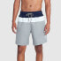 Фото #1 товара Speedo Men's 7" Tri-Colorblock Swim Shorts - Gray/White/Navy Blue L