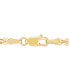 Фото #3 товара Macy's polished Foldover Heart Link 18" Chain Necklace in 14k Gold