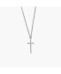 Фото #1 товара Silver Thin Long Cross Necklace