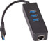 Фото #1 товара HUB USB Akyga 1x RJ-45 + 3x USB-A 3.0 (AK-AD-32)