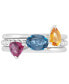 ფოტო #3 პროდუქტის 3-Pc. Set Multi-Gemstone Stacking Rings (1-3/4 ct. t.w.) in Sterling Silver