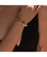 ფოტო #3 პროდუქტის 18K Gold Plated Freshwater Pearl with Cuban Chain - Lauren Bracelet 8" For Women and Girls