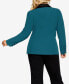 ფოტო #2 პროდუქტის Plus Size Tuxe Luxe Padded Shoulder Jacket