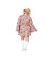 ფოტო #2 პროდუქტის Plus Size Printed Trumpet Sleeve Tunic Mini Dress