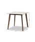 Фото #5 товара Kaylee Mid-Century Modern Transitional 31.5" Finished Wood Dining Table with Faux Marble Tabletop