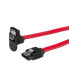 Фото #2 товара ROLINE Internal SATA 6.0 Gbit/s Cable - angled - with Latch 0.5 m - 0.5 m - SATA III - SATA 7-pin - SATA 7-pin - Male/Male - Black - Red