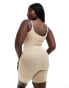 Vero Moda Curve seamless under bust short bodysuit in beige