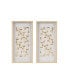 Aurelian Emblem Natural Capiz With Gold Foil 2-Piece Shadowbox Wall Decor Set