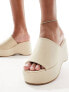 Glamorous platform sandals in beige