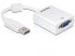 Фото #1 товара Delock 61766 - 0.125 m - VGA (D-Sub) - DisplayPort - Male - Female - White