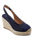 Navy- Textile and Faux Suede