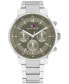 ფოტო #1 პროდუქტის Men's Multifunction Silver-Tone Stainless Steel Watch 43mm
