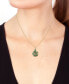 EFFY® Emerald (1-7/8 ct. t.w.) & Diamond (1/3 ct. t.w.) Teardrop Cluster 18" Pendant Necklace in 14k Gold