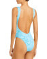 Фото #4 товара Vitamin A 281984 Reese One-Piece Cyan Texture Tie-Dye SM (US Women's 6) One Size