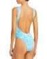 Фото #4 товара Купальник Vitamin A Reese One-Piece Cyan Texture Tie-Dye SM (размер 6 US) One Size