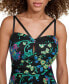 ფოტო #4 პროდუქტის Women's Embroidered Mesh Strappy Sheath Dress