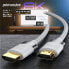 Фото #6 товара CSL - 8k / 4k HDMI Cable 2.1/2.0-0.25 m - 8K @ 60Hz / 120Hz - 4K @ 240Hz - 48 Gbit/s - 3D - Ultra High Speed with Ethernet - TV Blu-ray PS5 Xbox Series X Switch - White - 0.25 m