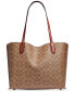 Signature Coated Canvas Willow Tote with Interior Zip Pocket