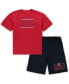 ფოტო #1 პროდუქტის Men's Red, Navy St. Louis Cardinals Big and Tall T-shirt and Shorts Sleep Set