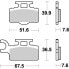 Фото #1 товара MOTO-MASTER Kawasaki/Suzuki 094121 Sintered Brake Pads