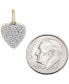 Фото #3 товара Wrapped diamond Heart Charm Pendant (1/20 ct. t.w.) in 10k Gold, Created for Macy's
