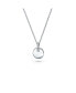 Tiny Minimalist ABC Round Disc Block Letter Alphabet A-Z Initial Pendant Necklace For For Women .925 Sterling Silver