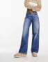 Weekday Ample low rise baggy jeans in novel blue