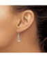 ფოტო #2 პროდუქტის Stainless Steel Polished Crystal Dangle Shepherd Hook Earrings