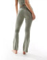 ASOS 4505 slim kick legging with wrap waist in soft touch fabric in olive green