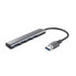 Фото #1 товара Trust Halyx - USB 3.2 Gen 1 (3.1 Gen 1) Type-A - USB 3.2 Gen 1 (3.1 Gen 1) Type-A - 5 Mbit/s - Black - Grey - Power - 0.1 m