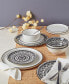 Фото #15 товара Сервиз посуды для обеда Tabletops Unlimited в черном цвете 12 предметов, набор на 4 персоны