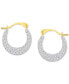 ფოტო #1 პროდუქტის Crystal Pavé Small Hoop Earrings in 10k Gold, 0.59"